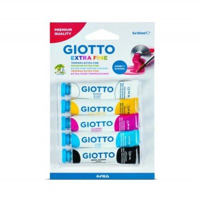 Blister de 5 tubes de gouache GIOTTO extra fine 10ml 