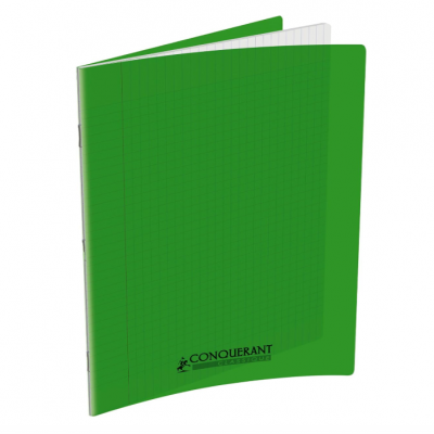 Cahier Classique 24x32cm Grands Carreaux Seyès 96 Pages Vert