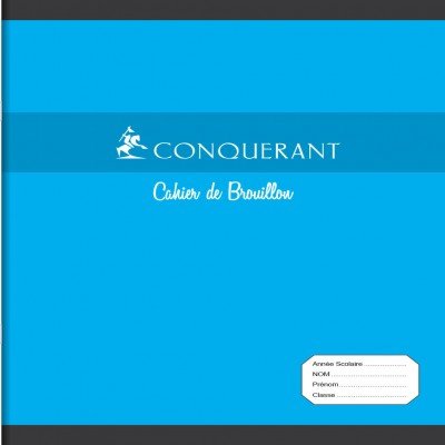 Cahier de Brouillon 17x22cm Grands Carreaux Seyès 48 Pages