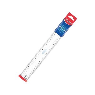 Triple décimètre 30cm transparente avec poignée Maped