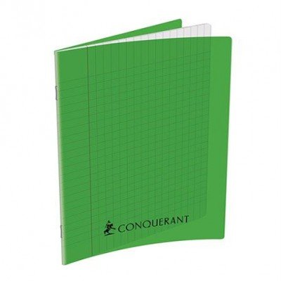 CAHIER D'ECRITURE 170x220 32P 90G SEYES 3mm POLYPRO VERT